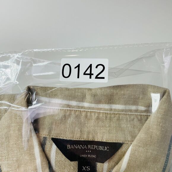 Banana Republic Linen Cropped Button Down Shirt XS - Small Linen Cropped Blouse - Picture 13 of 13